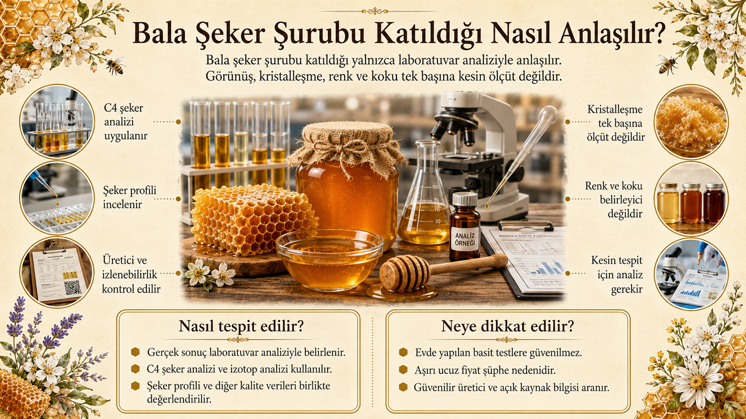 Bala şeker şurubu katıldığı nasıl anlaşılır?