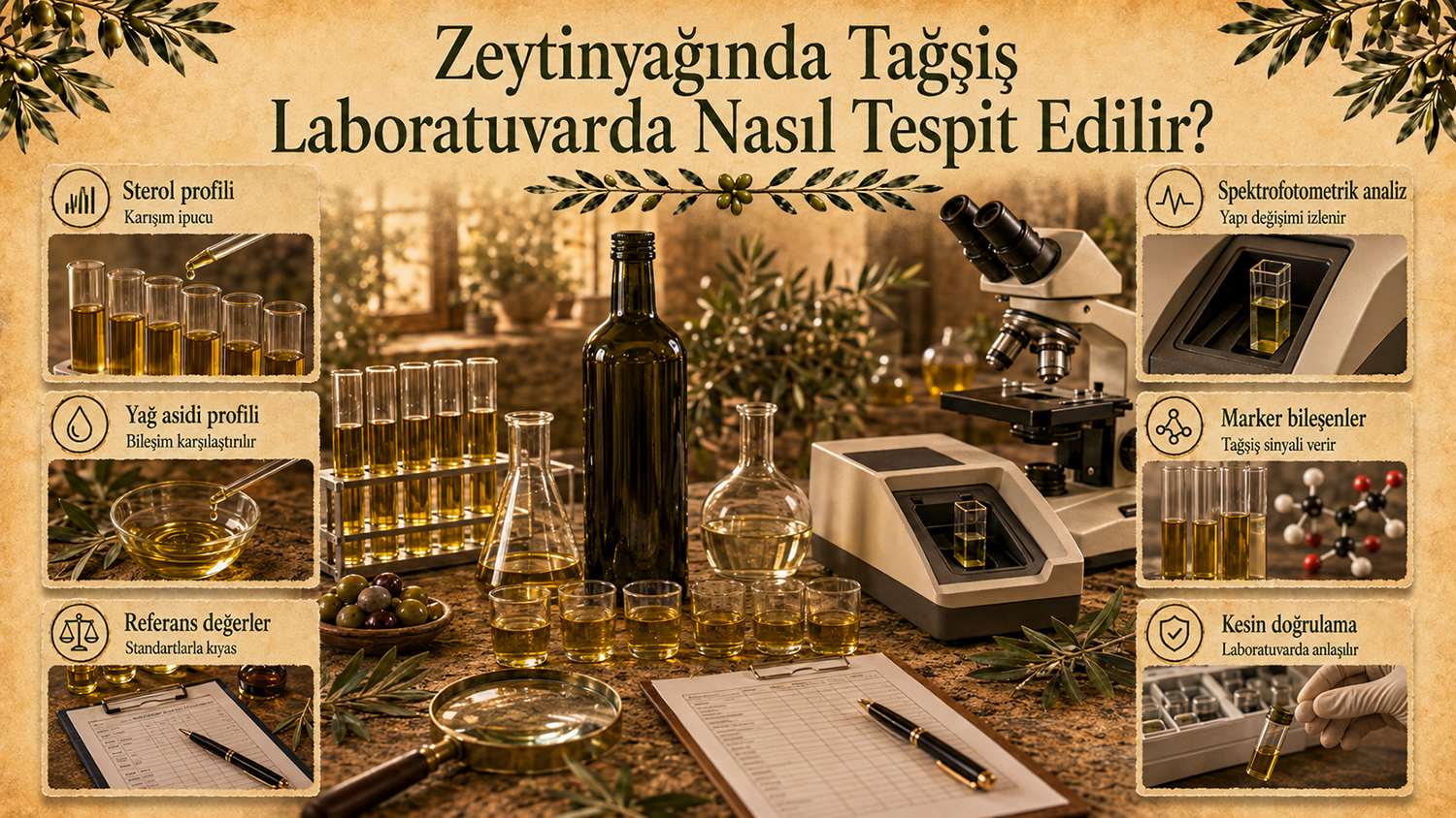 Zeytinyağında tağşiş laboratuvarda nasıl tespit edilir?